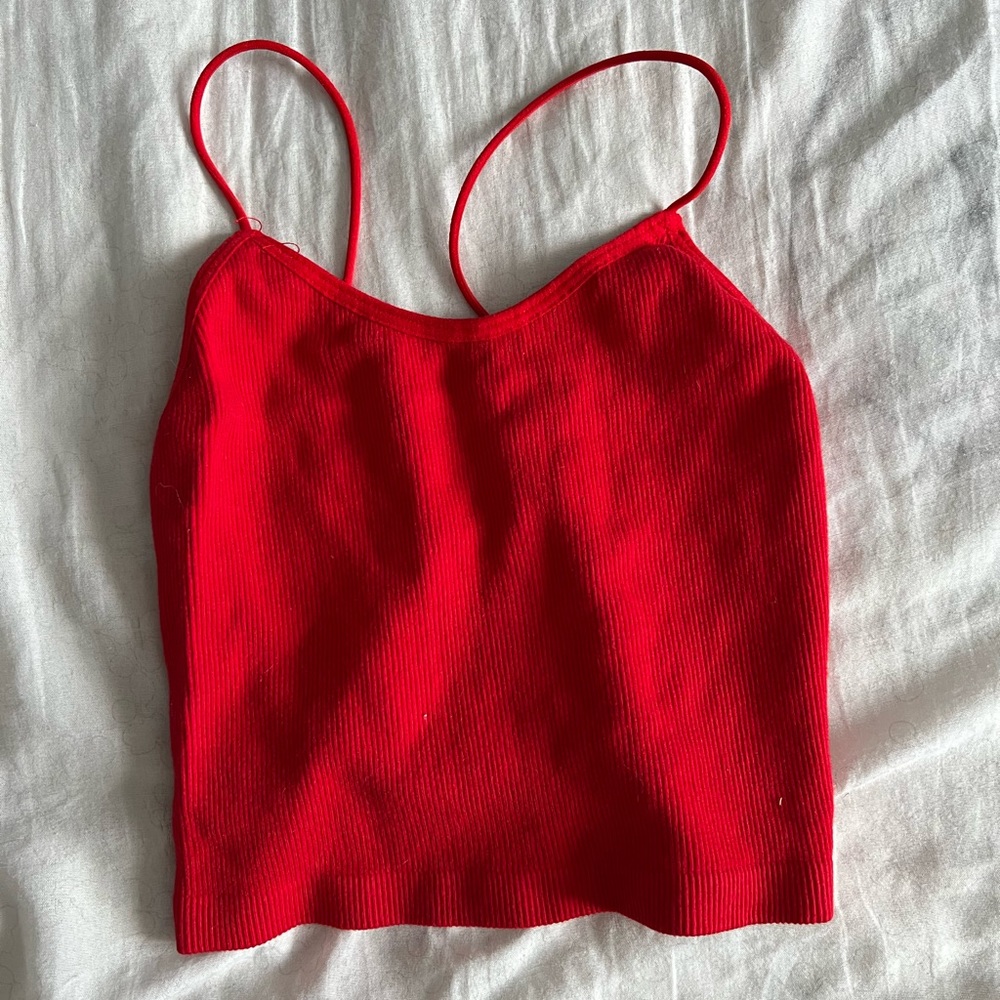 Red tank top